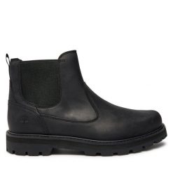 Sztyblety Timberland. Czarne botki sznurowane Timberland, bez wzorów, bez obcasa, bez zapięcia. Za 769.99 zł.