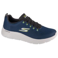 Buty sportowe Sneakersy męskie, Go Walk Flex - Vespid. Niebieskie buty sportowe casual Skechers, bez wzorów, bez zapięcia. Za 279.99 zł.