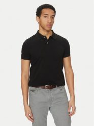 Geox Polo M5511B T3240 F9000 Czarny Regular Fit. Czarne koszulki polo Geox, m, bez wzorów, z bawełny, bez kołnierzyka, bez ramiączek. Za 129.99 zł.