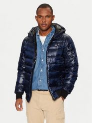 Tommy Jeans Kurtka przejściowa DM0DM20659 Granatowy Regular Fit. Niebieskie kurtki Tommy Jeans, m, bez wzorów, z jeansu, bez kaptura. Za 559.99 zł.