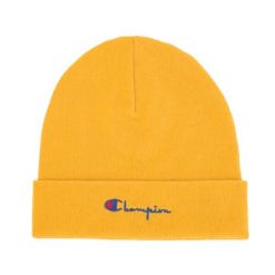 Czapka zimowa unisex Champion Beanie żółta. Żółte czapki zimowe Champion, bez wzorów, z poliesteru. W wyprzedaży za 67.00 zł.