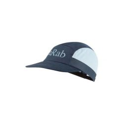 Czapka z daszkiem trekkingowa Momentum 5 Panel. Niebieskie buty do biegania RAB, bez wzorów. Za 179.99 zł.