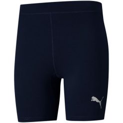 Spodenki kompresyjne męskie PUMA Liga Baselayer Short Tight. Białe bielizna termoaktywna Puma, m, bez wzorów, bez ramiączek, do piłki nożnej. Za 66.00 zł.