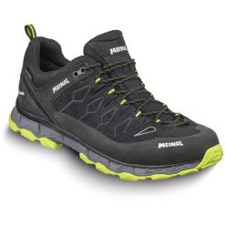 Buty trekkingowe męskie MEINDL Lite Trail GTX, z membraną Gore-Tex. Czarne buty trekkingowe MEINDL, bez wzorów, z gore-texu, bez zapięcia. Za 891.99 zł.