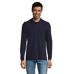 Męska Koszulka Polo Perfect Plain Pique Z Długim Rękawem. Zielone bluzki z długim rękawem SOL'S, m, bez wzorów, bez kołnierzyka, bez ramiączek. Za 134.99 zł.