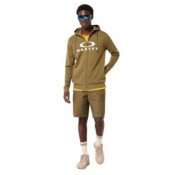 Bluza z kapturem z pełnym zamkiem błyskawicznym Oakley Bark 2.0. Zielone bluzy z kapturem Oakley, s, bez wzorów, z bawełny, z kapturem. Za 258.50 zł.