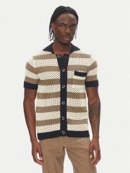 Lindbergh Kardigan 30-804112 Beżowy Relaxed Fit. Brązowe swetry rozpinane Lindbergh, m, bez wzorów, z bawełny, bez kołnierzyka, bez ramiączek. Za 209.99 zł.