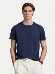 Polo Ralph Lauren T-Shirt 710964511001 Granatowy Regular Fit. Niebieskie koszulki polo Polo Ralph Lauren, m, bez wzorów, z bawełny, bez kołnierzyka, bez ramiączek. Za 319.99 zł.