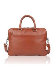 Bellicci Skórzana torba "Koen" w kolorze jasnobrązowym na laptopa - 42 x 30 x 11 cm rozmiar: onesize. Brązowe torby na laptopa Bellicci. Za 304.99 zł.