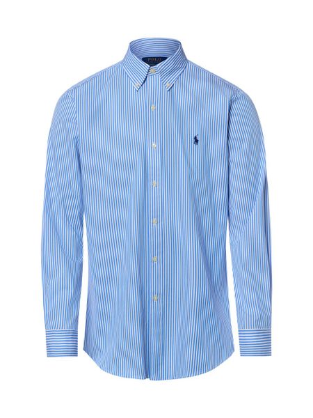 Polo Ralph Lauren Koszula Mężczyźni Modern Fit Bawełna niebieski, M. Niebieskie koszule Polo Ralph Lauren, m, bez wzorów, z bawełny, bez kołnierzyka, bez ramiączek. Za 689.95 zł.