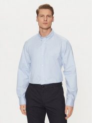 Calvin Klein Koszula K10K113614 Niebieski Regular Fit. Niebieskie koszule CALVIN KLEIN, m, bez wzorów, z bawełny, bez kołnierzyka, bez ramiączek. Za 219.99 zł.