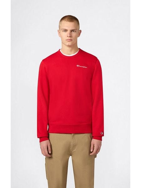 Champion Bluza w kolorze czerwonym rozmiar: XL. Czerwone bluzy Champion, xl, bez wzorów, z bawełny, bez kaptura. Za 127.05 zł.