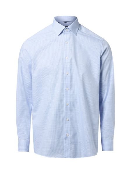 Finshley & Harding Męska koszula biznesowa Mężczyźni Modern Fit Bawełna niebieski|biały w kratkę, 42. Białe koszule Finshley & Harding, m, bez wzorów, z bawełny, bez kołnierzyka, bez ramiączek. Za 159.95 zł.