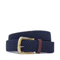 Pasek Męski Barbour. Niebieskie paski Barbour, bez wzorów. Za 159.99 zł.