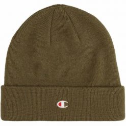 Czapka Champion Beanie Cap 806065. Zielone czapki z daszkiem Champion, na jesień, bez wzorów, z materiału. Za 59.90 zł.