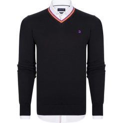 Sweter w kolorze czarnym. Czarne swetry nierozpinane Giorgio Di Mare, m, bez wzorów, z bawełny, bez kołnierzyka, bez ramiączek. W wyprzedaży za 139.95 zł.