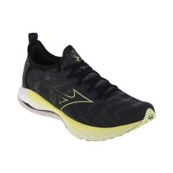 Buty do biegania męskie Mizuno Wave Neo Wind. Czarne buty do biegania Mizuno, bez wzorów, z gumy, bez zapięcia, do biegania, mizuno wave. Za 599.99 zł.