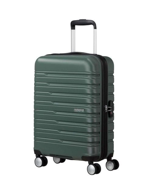 Walizka podróżna American Tourister Flashline Spinner 55 34. Zielone walizki American Tourister, bez wzorów, z materiału. Za 399.99 zł.