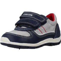 Buty GEOX B SHAAX B.A Niebieski. Niebieskie buty turystyczne Geox, bez wzorów, ze skóry, bez zapięcia, na fitness i siłownię. Za 132.99 zł.