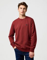 MESKA BLUZA WRANGLER SIGN OFF CREW FIRED BRICK 112371464. Bluzy Wrangler, s, bez wzorów, bez kaptura. Za 169.99 zł.