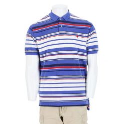 Second life - Krótki rękaw Męskie Polo Niebieskie - Stan bardzo dobry. Niebieskie koszulki polo RALPH LAUREN, m, bez wzorów, bez kołnierzyka, bez ramiączek. Za 127.76 zł.