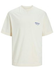 Jack & Jones Koszulka w kolorze kremowym rozmiar: XL. Brązowe bezrękawniki Jack & Jones, xl, bez wzorów, z bawełny, bez kołnierzyka, bez ramiączek. Za 44.19 zł.