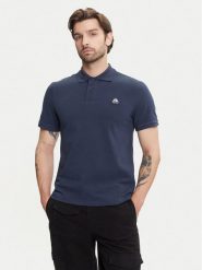 Moose Knuckles Polo Everett M34MT712 Granatowy Slim Fit. Niebieskie koszulki polo Moose Knuckles, m, bez wzorów, z bawełny, bez kołnierzyka, bez ramiączek. Za 599.99 zł.
