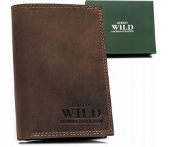 Portfel skórzany Always Wild N310-MWH brązowy. Brązowe portfele Always Wild, bez wzorów, ze skóry. Za 47.99 zł.