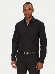 HUGO Koszula Koey 50539808 Czarny Slim Fit. Czarne koszule Hugo, m, bez wzorów, z bawełny, bez kołnierzyka, bez ramiączek. Za 219.99 zł.