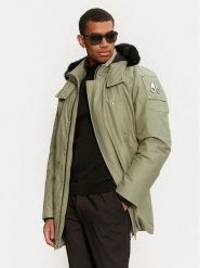 Moose Knuckles Kurtka puchowa M32MP261SX Beżowy Regular Fit. Brązowe kurtki Moose Knuckles, l, bez wzorów, z bawełny, bez kaptura. Za 3,999.00 zł.