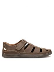Lasocki Sandały VICTOR3-40 MI08 Brązowy. Brązowe sandały Lasocki, ze skóry, bez zapięcia. Za 179.99 zł.
