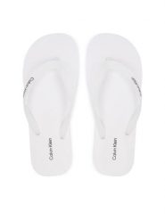 Calvin Klein Japonki Logo Strap HM0HM02105 Biały. Białe japonki CALVIN KLEIN, bez wzorów, z syntetyku. Za 149.99 zł.