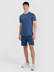 4F Spodenki treningowe szybkoschnące męskie - granatowe 3XL. Niebieskie krótkie spodenki sportowe 4F, l, bez wzorów, z dzianiny. Za 99.99 zł.