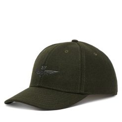 Czapka z daszkiem Aeronautica Militare. Zielone czapki z daszkiem Aeronautica Militare, bez wzorów. Za 214.99 zł.