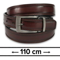 Dwustronny Pasek do Spodni, Czarno-Brązowy, 110 cm, Elegancki, Męski, Skórzany -ZET. Brązowe paski Zet, bez wzorów, ze skóry, eleganckie. Za 89.00 zł.