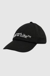 OFF-WHITE Czarna czapka z daszkiem z haftowanym dużym logo, Rozmiar M. Czarne czapki z daszkiem Off-White, bez wzorów. W wyprzedaży za 664.99 zł.