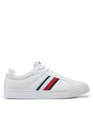 Tommy Hilfiger Sneakersy Icon Court FM0FM05163 Biały. Białe buty sportowe casual Tommy Hilfiger, bez wzorów, ze skóry, bez zapięcia. Za 229.99 zł.
