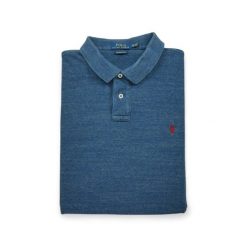 Second life - Krótki rękaw męskie polo niebieskie - Jak nowy. Niebieskie koszulki polo RALPH LAUREN, m, bez wzorów, bez kołnierzyka, bez ramiączek, na golfa. Za 114.17 zł.