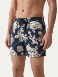 BOSS Szorty kąpielowe Discus 50544499 Granatowy Regular Fit. Niebieskie kąpielówki Boss, m, bez wzorów, z syntetyku. Za 319.99 zł.