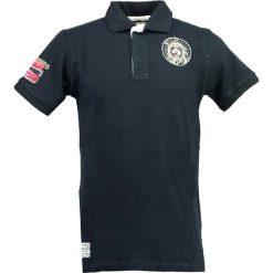 Koszulka polo "Kaytoo" w kolorze granatowym. Koszulki polo marki Geographical Norway Men, z haftami, z bawełny, polo, z krótkim rękawem. W wyprzedaży za 86.95 zł.