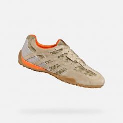 Tenisówki Geox Model U Snake Original Kolor Brązowy. Zielone trampki Geox, m, bez wzorów, bez zapięcia. W wyprzedaży za 426.50 zł.