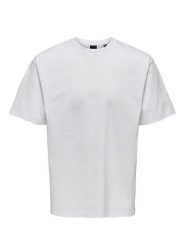 ONLY & SONS Koszulka w kolorze białym rozmiar: M. Białe bezrękawniki Only & Sons, m, bez wzorów, z bawełny, bez kołnierzyka, bez ramiączek. Za 44.19 zł.