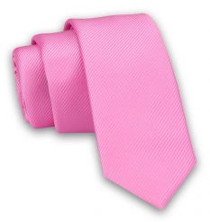 Jednokolorowy Krawat Męski, Śledź - 5 cm - Angelo di Monti, Różowy. Czerwone krawaty i muchy Angelo di Monti, bez wzorów. Za 49.99 zł.