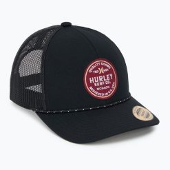 Czapka z daszkiem męska Hurley Jetties Trucker. Czarne czapki z daszkiem Hurley, bez wzorów. Za 129.99 zł.