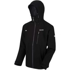 Kurtka trekkingowa dla mężczyzn Regatta Birchdale. Czarne kurtki Regatta, m, bez wzorów, bez kaptura. Za 179.99 zł.