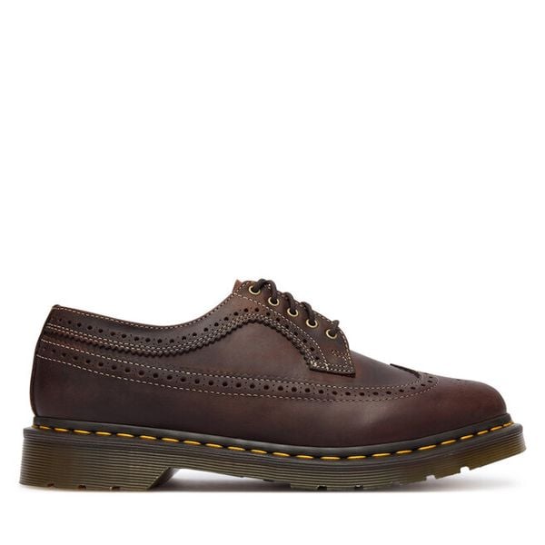 Półbuty Dr. Martens. Brązowe eleganckie półbuty Dr. Martens, bez wzorów, bez obcasa, bez zapięcia. Za 689.99 zł.
