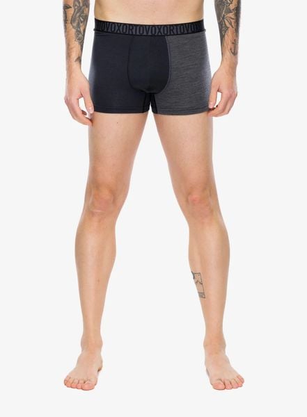 Bokserki termoaktywne męskie Ortovox 150 Essential Trunks. Czarne bokserki ORTOVOX, m, bez wzorów, z elastanu. Za 175.99 zł.