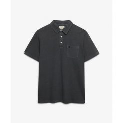 Polo klasyczne z bawełny i lnu Superdry. Niebieskie sztyblety Superdry, z aplikacjami, z bawełny, bez obcasa, bez zapięcia. Za 238.20 zł.