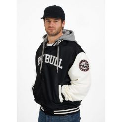 Kurtka przejściowa męska Pitbull z kapturem Falcon Ridge. Niebieskie kurtki PITBULL, m, bez wzorów, z kapturem. Za 339.99 zł.