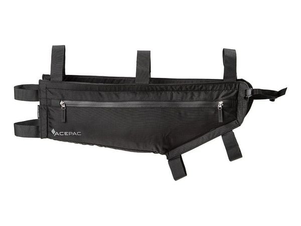 Torba sakwa rowerowa na ramę Acepac Zip Frame Bag MKIII L. Czarne torby na ramię ACEPAC, bez wzorów, z materiału, duże, bez dodatków. Za 277.95 zł.